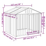 vidaXL Cușcă câine cu acoperiș, negru, 117x103x102 cm, oțel galvanizat vidaXL Cușcă câine cu acoperiș, negru, 117x103x102 cm, oțel galvanizat