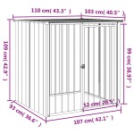 vidaXL Cușcă câine cu acoperiș, negru, 110x103x109 cm, oțel galvanizat vidaXL Cușcă câine cu acoperiș, negru, 110x103x109 cm, oțel galvanizat