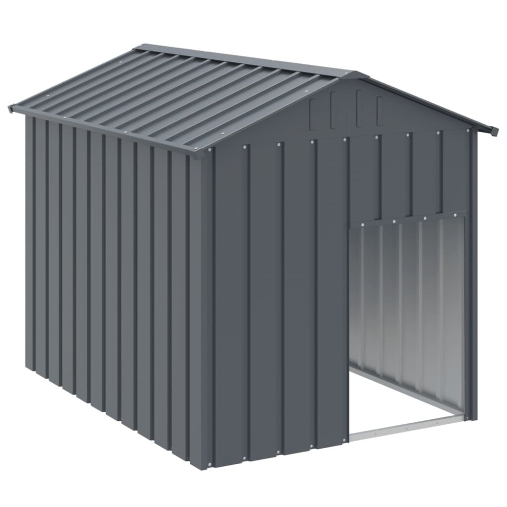 vidaXL Cușcă câine cu acoperiș antracit 117x153x123 cm oțel galvanizat