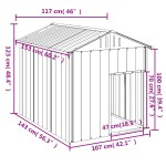 vidaXL Cușcă câine cu acoperiș antracit 117x153x123 cm oțel galvanizat vidaXL Cușcă câine cu acoperiș antracit 117x153x123 cm oțel galvanizat