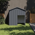vidaXL Cușcă câine cu acoperiș antracit 117x103x123 cm oțel galvanizat vidaXL Cușcă câine cu acoperiș antracit 117x103x123 cm oțel galvanizat