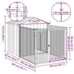 vidaXL Cușcă câine cu țarc antracit 117x201x123 cm oțel galvanizat