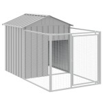 vidaXL Cușcă de câine & țarc gri deschis 117x201x123cm oțel galvanizat vidaXL Cușcă de câine & țarc gri deschis 117x201x123cm oțel galvanizat