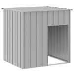 vidaXL Casă câine & acoperiș gri deschis 110x103x109 oțel galvanizat vidaXL Casă câine & acoperiș gri deschis 110x103x109 oțel galvanizat