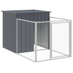 vidaXL Cușcă câine cu țarc antracit 110x201x110 cm oțel galvanizat vidaXL Cușcă câine cu țarc antracit 110x201x110 cm oțel galvanizat