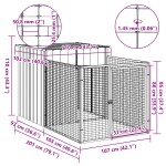 vidaXL Cușcă câine cu țarc antracit 110x201x110 cm oțel galvanizat vidaXL Cușcă câine cu țarc antracit 110x201x110 cm oțel galvanizat