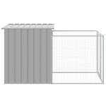 vidaXL Cușcă de câine & țarc gri deschis 110x201x110cm oțel galvanizat
