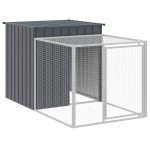 vidaXL Coteț de pui cu incintă antracit 110x201x110 cm oțel galvanizat vidaXL Coteț de pui cu incintă antracit 110x201x110 cm oțel galvanizat