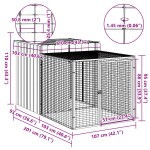 vidaXL Coteț de pui cu incintă antracit 110x201x110 cm oțel galvanizat vidaXL Coteț de pui cu incintă antracit 110x201x110 cm oțel galvanizat