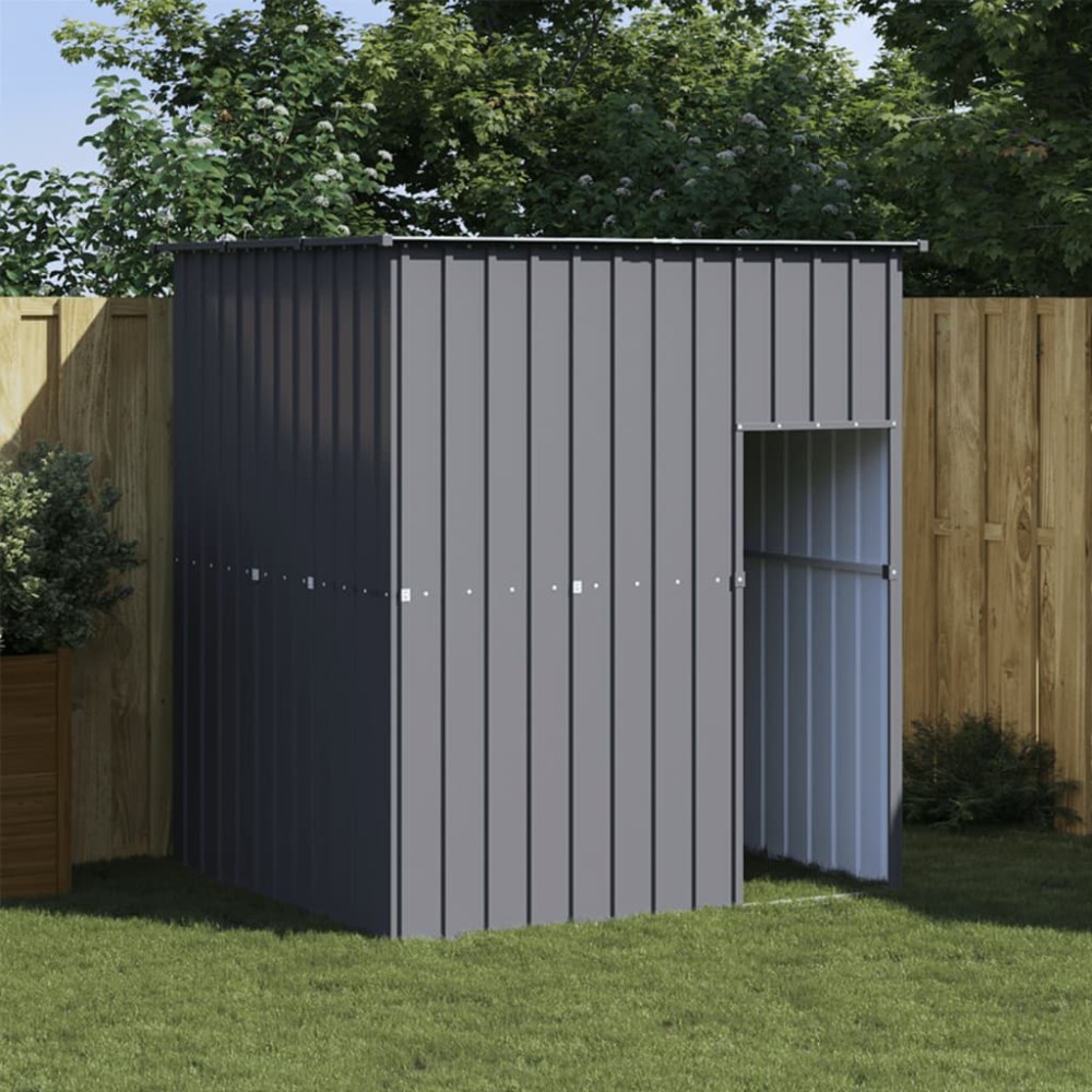 vidaXL Cușcă câine cu acoperiș antracit 165x153x181 cm oțel galvanizat
