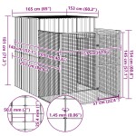 vidaXL Cușcă de câine & țarc gri deschis 165x251x181cm oțel galvanizat vidaXL Cușcă de câine & țarc gri deschis 165x251x181cm oțel galvanizat