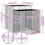 vidaXL Coteț de pui cu incintă antracit 165x251x181 cm oțel galvanizat vidaXL Coteț de pui cu incintă antracit 165x251x181 cm oțel galvanizat