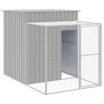 vidaXL Coteț pui cu incintă gri deschis 165x251x181 cm oțel galvanizat vidaXL Coteț pui cu incintă gri deschis 165x251x181 cm oțel galvanizat
