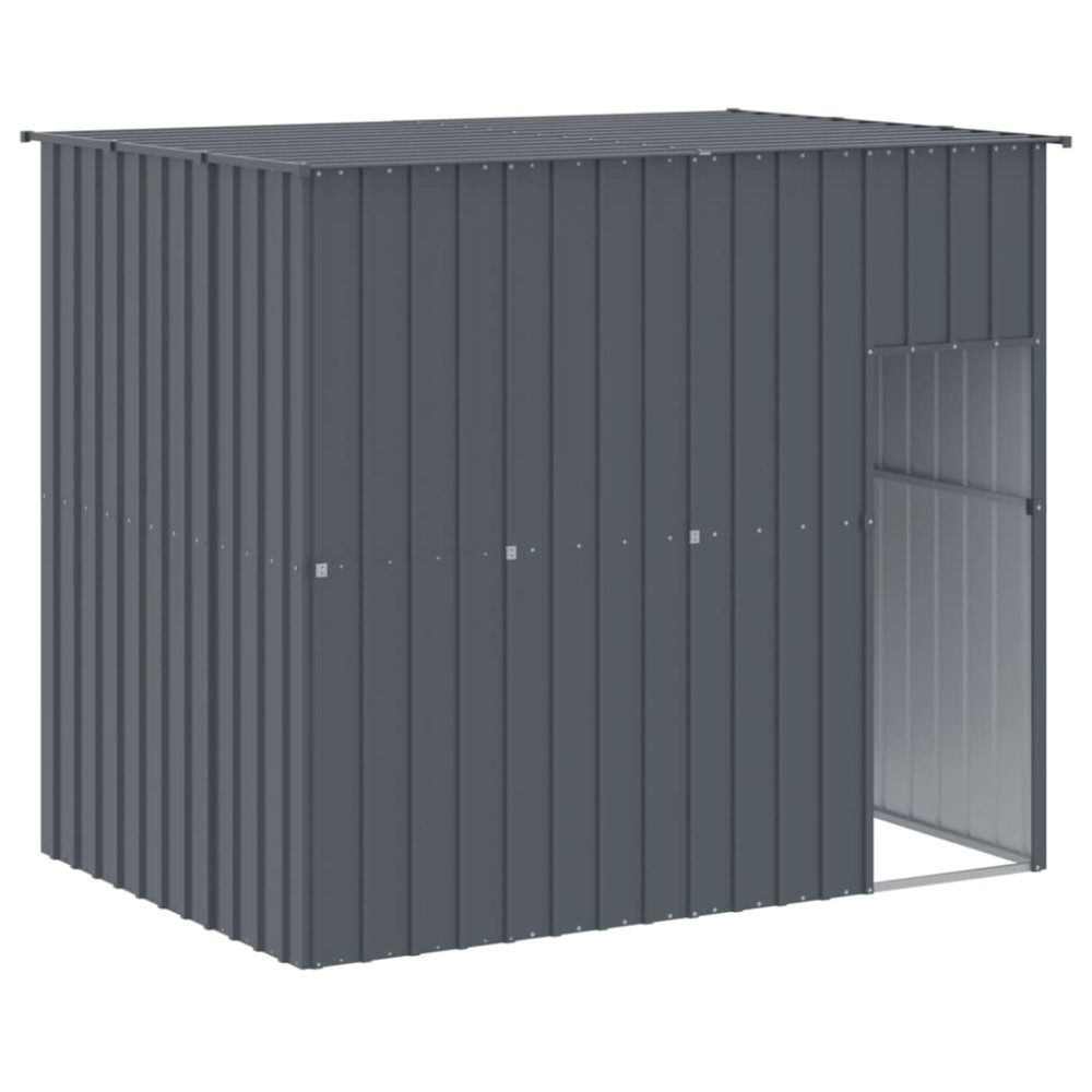 vidaXL Cușcă câine cu acoperiș antracit 214x153x181 cm oțel galvanizat