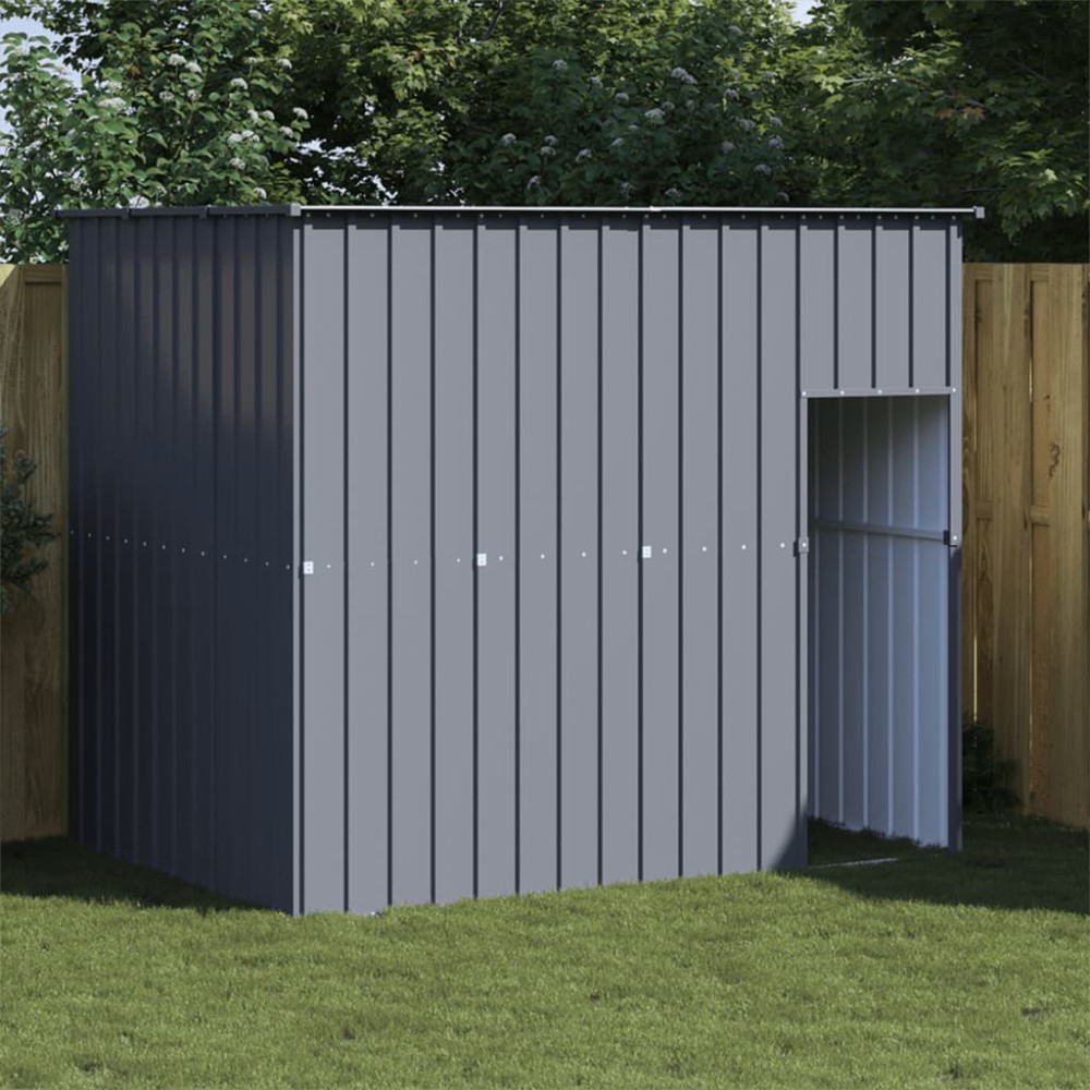 vidaXL Cușcă câine cu acoperiș antracit 214x153x181 cm oțel galvanizat