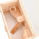 vidaXL Cușcă pentru hamsteri, 60x30x35 cm, lemn masiv de brad vidaXL Cușcă pentru hamsteri, 60x30x35 cm, lemn masiv de brad