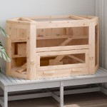 vidaXL Cușcă pentru hamsteri, 80x40x43 cm, lemn masiv de brad vidaXL Cușcă pentru hamsteri, 80x40x43 cm, lemn masiv de brad