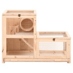 vidaXL Cușcă pentru hamsteri, 81x40x60 cm, lemn masiv de brad vidaXL Cușcă pentru hamsteri, 81x40x60 cm, lemn masiv de brad