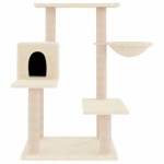 vidaXL Ansamblu de pisici cu stâlpi din funie de sisal, crem, 82,5 cm vidaXL Ansamblu de pisici cu stâlpi din funie de sisal, crem, 82,5 cm