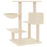 vidaXL Ansamblu de pisici cu stâlpi din funie de sisal, crem, 82,5 cm vidaXL Ansamblu de pisici cu stâlpi din funie de sisal, crem, 82,5 cm