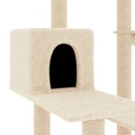 vidaXL Ansamblu de pisici cu stâlpi din funie de sisal, crem, 82,5 cm vidaXL Ansamblu de pisici cu stâlpi din funie de sisal, crem, 82,5 cm
