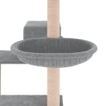 vidaXL Ansamblu pisici, stâlpi din funie sisal, gri deschis, 82,5 cm vidaXL Ansamblu pisici, stâlpi din funie sisal, gri deschis, 82,5 cm