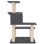 vidaXL Ansamblu pisici cu stâlpi din funie sisal, gri închis, 82,5 cm vidaXL Ansamblu pisici cu stâlpi din funie sisal, gri închis, 82,5 cm