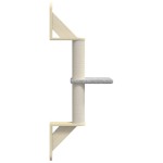 vidaXL Ansamblu pisici perete cu stâlp zgâriere, gri deschis, 85,5 cm vidaXL Ansamblu pisici perete cu stâlp zgâriere, gri deschis, 85,5 cm