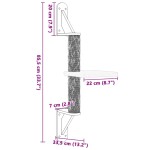 vidaXL Ansamblu pisici perete cu stâlp zgâriere, gri deschis, 85,5 cm vidaXL Ansamblu pisici perete cu stâlp zgâriere, gri deschis, 85,5 cm