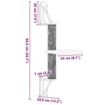 vidaXL Ansamblu pisici perete cu stâlp zgâriere, gri închis, 85,5 cm