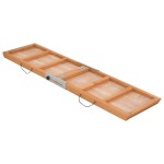 vidaXL Rampă pentru câini, gri, 120x30 cm, lemn masiv de brad