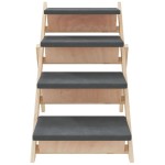 vidaXL Scară pentru câini, gri, 105x47 cm, lemn masiv de brad vidaXL Scară pentru câini, gri, 105x47 cm, lemn masiv de brad