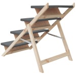vidaXL Scară pentru câini, gri, 105x47 cm, lemn masiv de brad vidaXL Scară pentru câini, gri, 105x47 cm, lemn masiv de brad