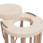 vidaXL Hrănitor pentru fân de iepuri, Ø15x25,5 cm, lemn masiv brad vidaXL Hrănitor pentru fân de iepuri, Ø15x25,5 cm, lemn masiv brad