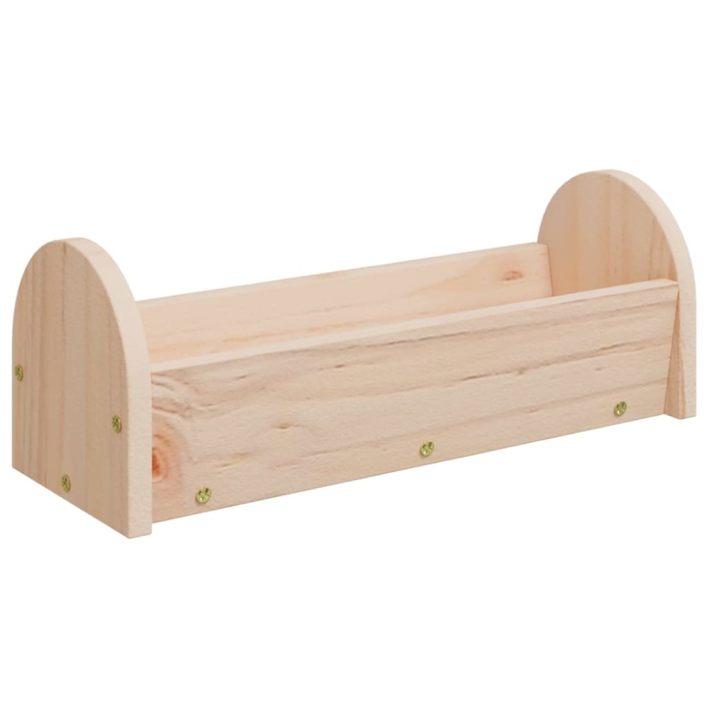 vidaXL Hrănitor pentru fân de iepuri, 28x10x10 cm, lemn masiv brad
