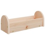 vidaXL Hrănitor pentru fân de iepuri, 28x10x10 cm, lemn masiv brad