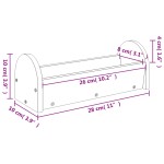 vidaXL Hrănitor pentru fân de iepuri, 28x10x10 cm, lemn masiv brad