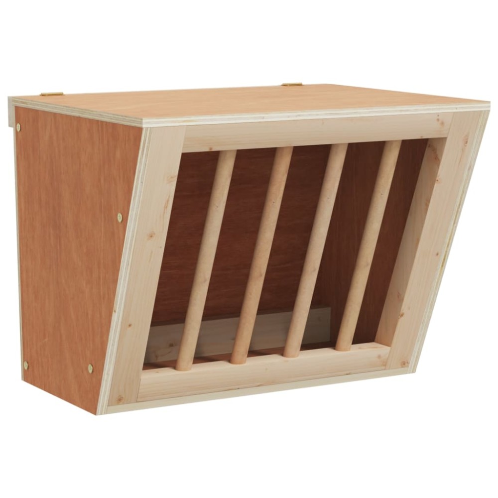 vidaXL Hrănitor pentru fân de iepuri, 25x18,5x20,5 cm, lemn masiv brad