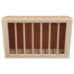 vidaXL Hrănitor pentru fân de iepuri, 37x18,5x23 cm, lemn masiv brad