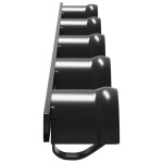 vidaXL Cuier pentru 5 căpestre, 5 cârlige, negru, fier vidaXL Cuier pentru 5 căpestre, 5 cârlige, negru, fier