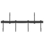 vidaXL Cuier pentru căpăstru cu 6 cârlige pivotante, negru, oțel vidaXL Cuier pentru căpăstru cu 6 cârlige pivotante, negru, oțel