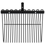 vidaXL Cap de furcă cu 18 cuțite, negru, oțel vidaXL Cap de furcă cu 18 cuțite, negru, oțel