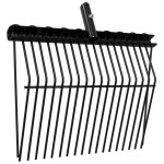 vidaXL Cap de furcă cu 18 cuțite, negru, oțel vidaXL Cap de furcă cu 18 cuțite, negru, oțel