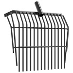 vidaXL Cap de furcă cu 14 cuțite, negru, oțel vidaXL Cap de furcă cu 14 cuțite, negru, oțel