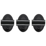 vidaXL Piepteni de îngrijire curry, 3 buc., negru, oțel vidaXL Piepteni de îngrijire curry, 3 buc., negru, oțel