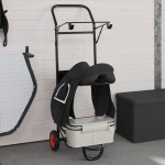 vidaXL Cărucior pentru șa, pliabil, negru, oțel vidaXL Cărucior pentru șa, pliabil, negru, oțel