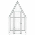 vidaXL Coteț pentru păsări, gri, 100x100x190 cm, oțel galvanizat vidaXL Coteț pentru păsări, gri, 100x100x190 cm, oțel galvanizat