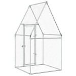 vidaXL Coteț pentru păsări, gri, 100x100x190 cm, oțel galvanizat vidaXL Coteț pentru păsări, gri, 100x100x190 cm, oțel galvanizat