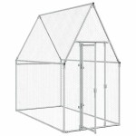 vidaXL Coteț pentru păsări, gri, 200x100x190 cm, oțel galvanizat vidaXL Coteț pentru păsări, gri, 200x100x190 cm, oțel galvanizat