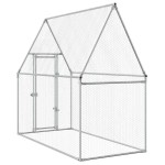vidaXL Coteț pentru păsări, gri, 200x100x190 cm, oțel galvanizat vidaXL Coteț pentru păsări, gri, 200x100x190 cm, oțel galvanizat
